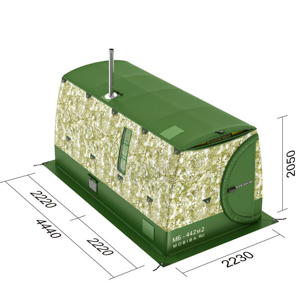 картинка Мобильная баня и зимняя палатка «Мобиба МБ-442 М3» (цена без печи) от производителя Мобиба