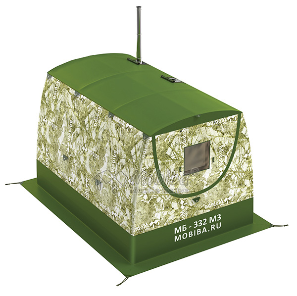 картинка Мобильная баня и жилая палатка «Мобиба МБ-332 М3» (цена без печи) от производителя Мобиба