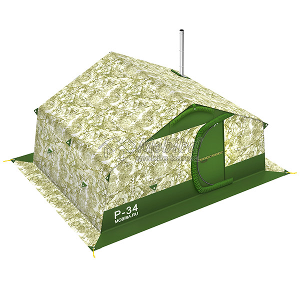 картинка Всесезонная армейская палатка «Роснар Р-34 М3» (цена без печи) от производителя Мобиба